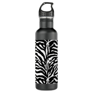 Wild Animal Print, Zebra in Black and White 710 Ml Water Bottle