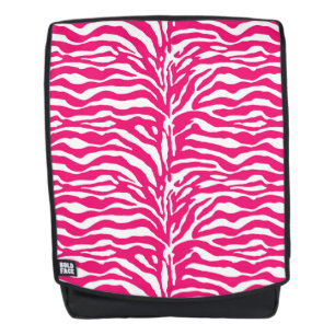 Wild Animal Print, Zebra in Fuchsia Pink and White Backpack
