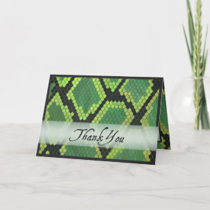 Wild Animal Snake Thank You Card