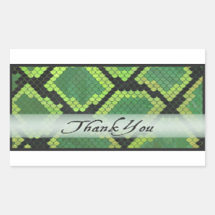 Wild Animal Snake Thank You Rectangular Sticker