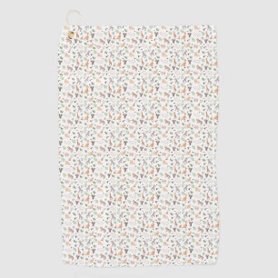 wild Animal With Jungle Tree pattern Golf Towel