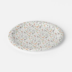 wild Animal With Jungle Tree pattern Paper Plate