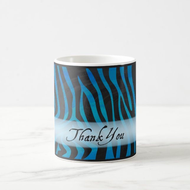 Wild Animal Zebra Thank You Coffee Mug (Center)