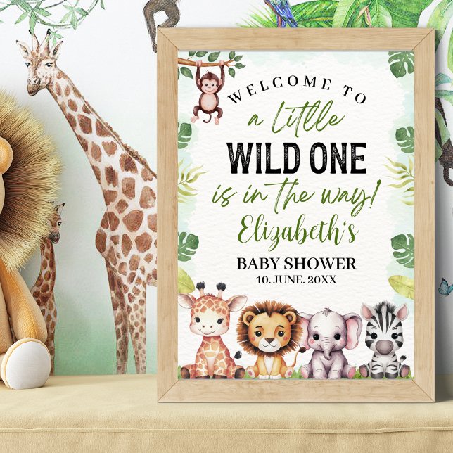 Wild Animals Baby Shower Boy Poster (Creator Uploaded)