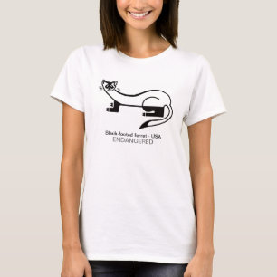  Wild animals - Black-footed FERRET  USA -Wildlife T-Shirt