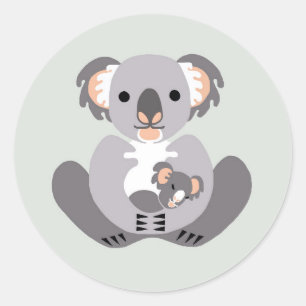 Wild animals - Cute KOALA - Nature - Wildlife Classic Round Sticker