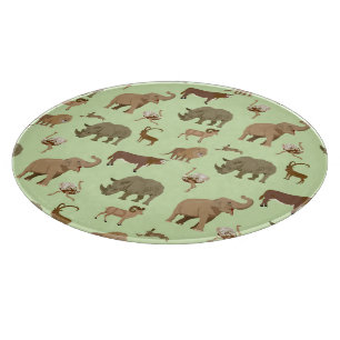 Wild animals cutting board