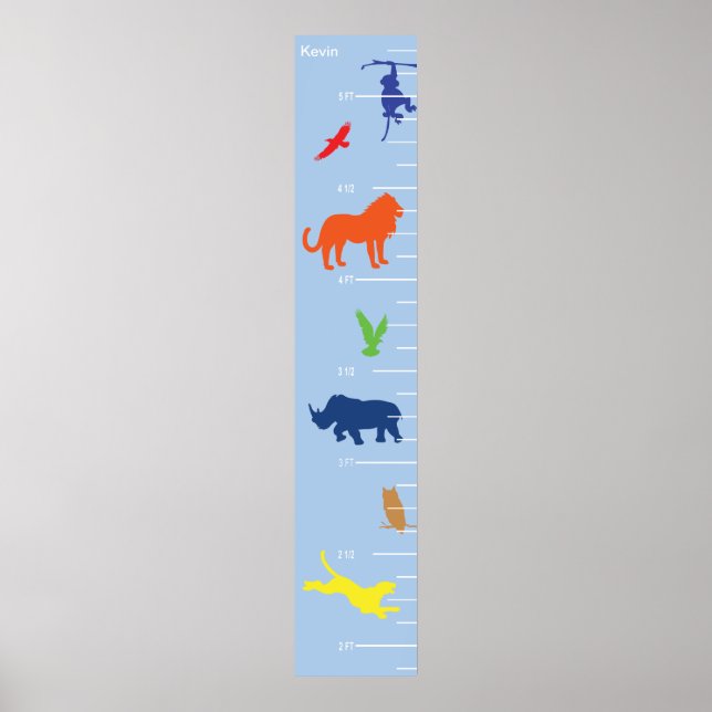 Wild Animals Growth Chart (Front)
