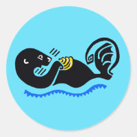 Wild animals- Happy Sea OTTER  - Nature -  Blue 