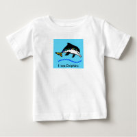 Wild animals - I love DOLPHINS - Marine blue -