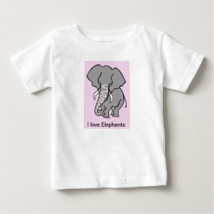 Wild animals - I love ELEPHANTS - Nature Baby T-Shirt
