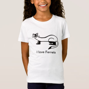  Wild animals - I love FERRETS - Wildlife - T-Shirt