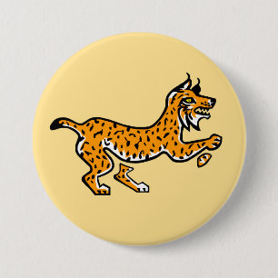 Wild animals - Iberian LYNX - yellow 7.5 Cm Round Badge