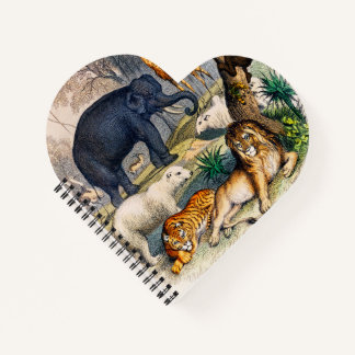 Wild animals illustration notebook