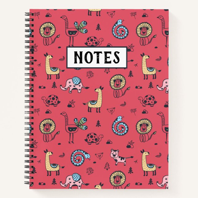 Wild Animals Jungle  Notebook (Front)