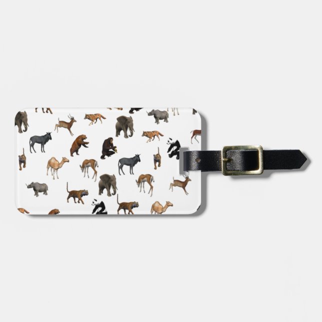 Wild Animals Luggage Tag (Front Horizontal)