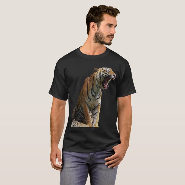 Wild Animals Nature Roaring Tiger Shirt (Front Full)