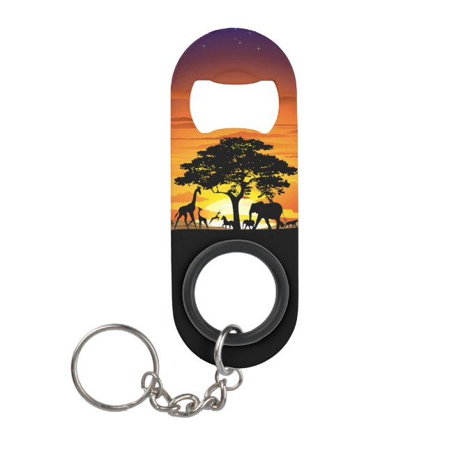 Wild Animals on African Savanna Sunset (Front)