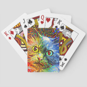 wild animals playing cards