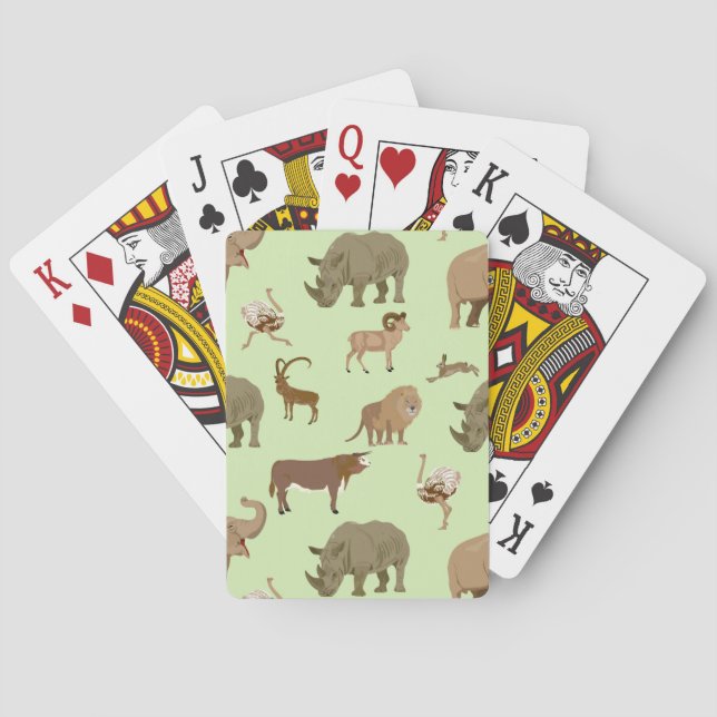 Wild animals playing cards (Back)