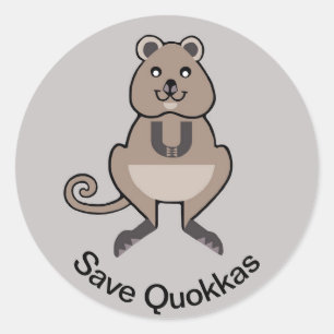 Wild animals - Save QUOKKAS - Australia Classic Round Sticker
