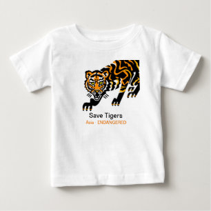 Wild animals - Save TIGERS - Endangered animal - Baby T-Shirt