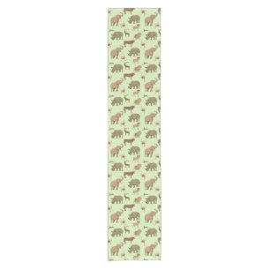 Wild animals short table runner