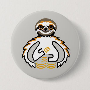 Wild animals - SLOTH -Conservation - Nature 7.5 Cm Round Badge