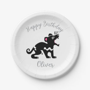 Wild animals - Tasmanian DEVIl - Birthday - Party Paper Plate