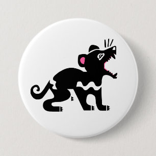 Wild animals - TASMANIAN DEVIL- Marsupial 7.5 Cm Round Badge