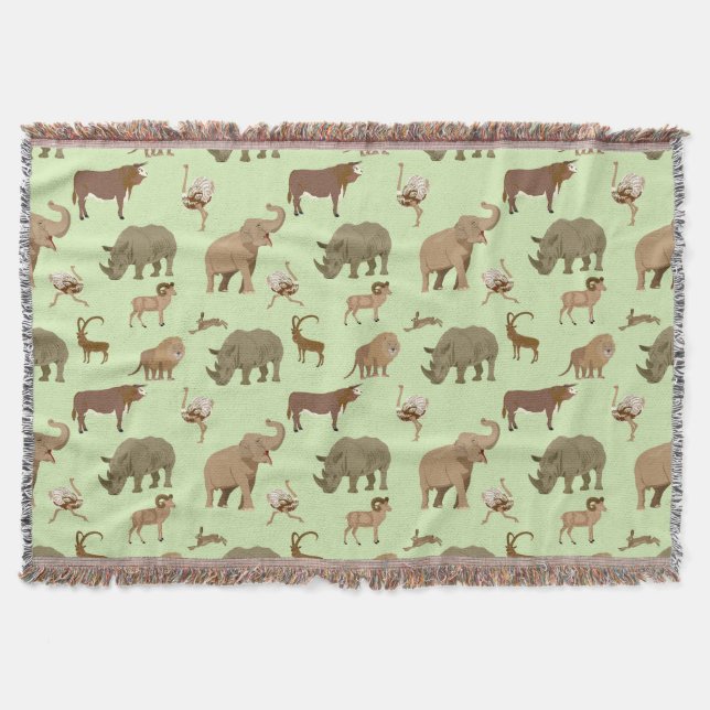 Wild animals throw blanket (Front)