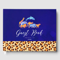 Wild Animals with a Leopard Print Border