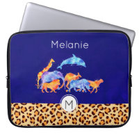 Wild Animals with a Leopard Print Border