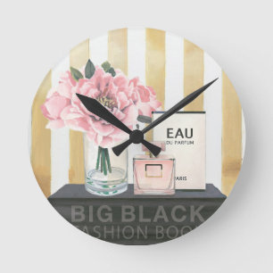 Wild Apple Big Fashion Book - Striped Round Clock