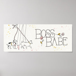 Wild Apple Boss Babe - Modern Sketch Poster