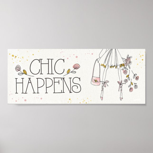 Wild Apple | Chic Happens - Fashion Quote Poster (Front)