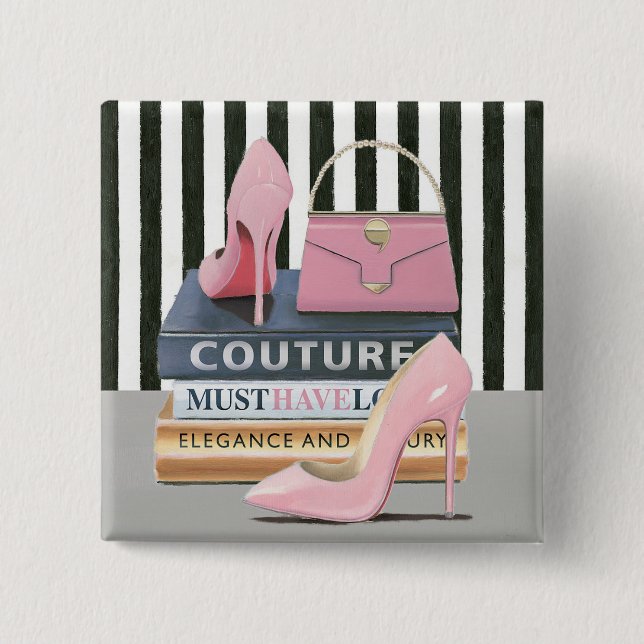 Wild Apple | Couture Stripes - Shoes & Bag 15 Cm Square Badge (Front)