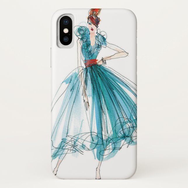 Wild Apple | Haute Couture Fashion Sketch Case-Mate iPhone Case (Back)