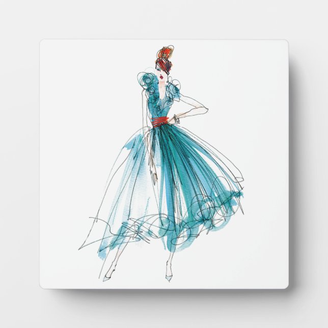 Wild Apple | Haute Couture Fashion Sketch Plaque (Front)