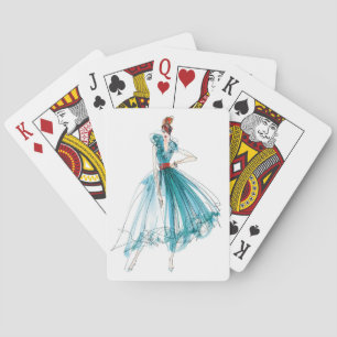Wild Apple Haute Couture Fashion Sketch Playing Cards