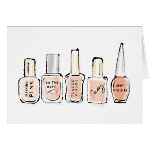 Wild Apple   Modern Pink Nail Polish Sketch