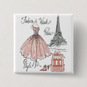 Wild Apple Paris Fashion Week Style 15 Cm Square Badge