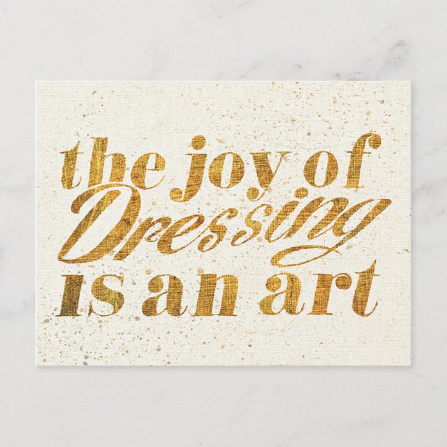 Wild Apple | The Joy Of Dressing - Girly Quote Postcard (Front)