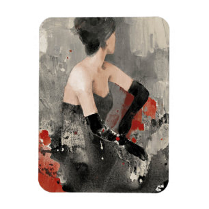 Wild Apple   Vintage Watercolor Woman Magnet