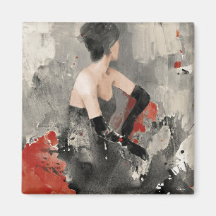 Wild Apple   Vintage Watercolor Woman Magnet