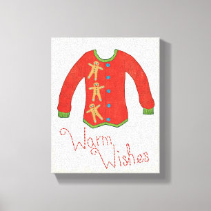 Wild Apple   Warm Wishes - Gingerbread Man Canvas Print