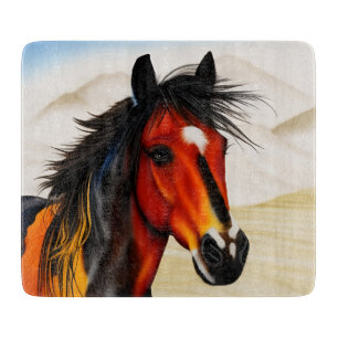 Wild At Heart - A Spirited Western Pinto Pony Cutting Board