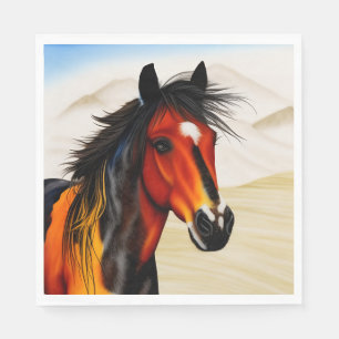 Wild At Heart - A Spirited Western Pinto Pony Napkin