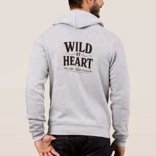 Wild At Heart Back Print Zip-Up Hoodie