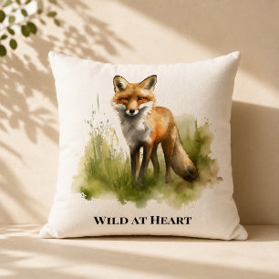 Wild at Heart Fox Woodland Cabin Accent Cushion